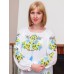 Embroidered blouse "Turquoise Lilly Mood"